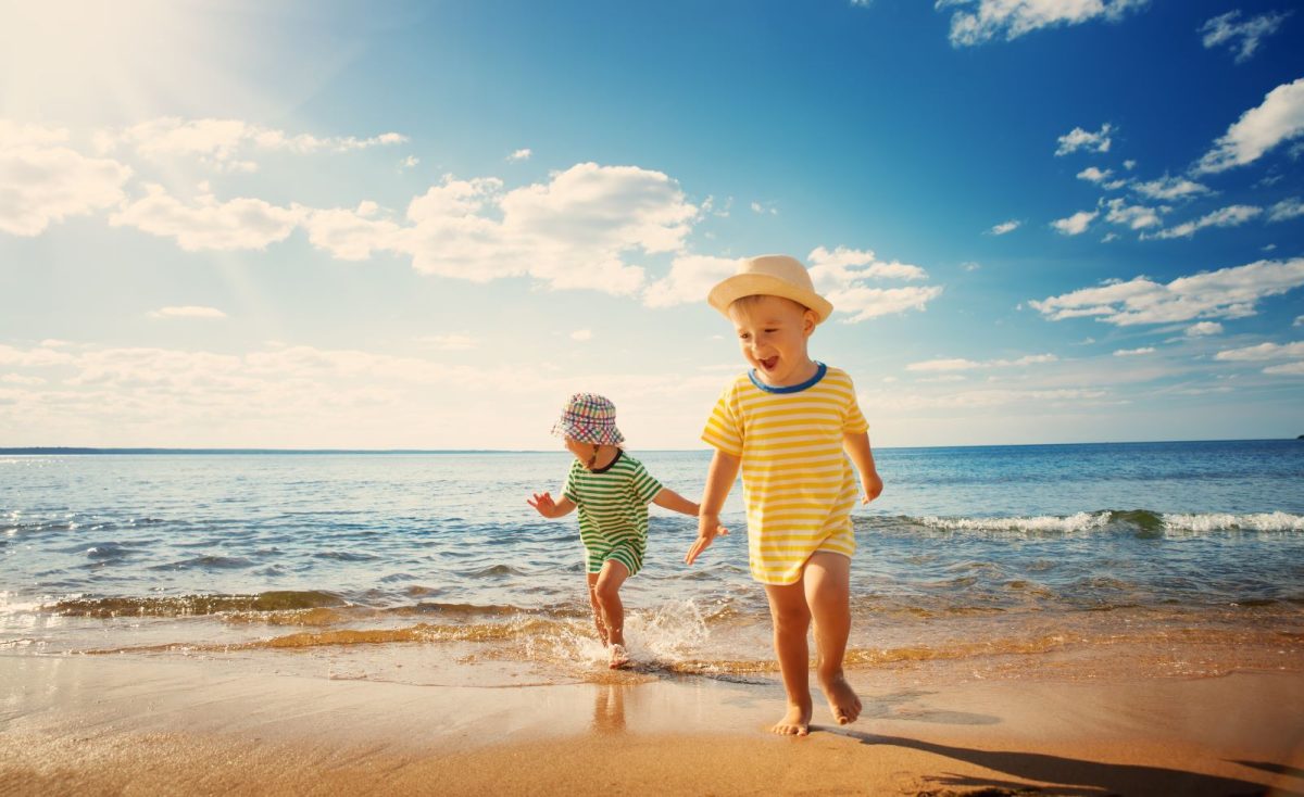 kids on beach