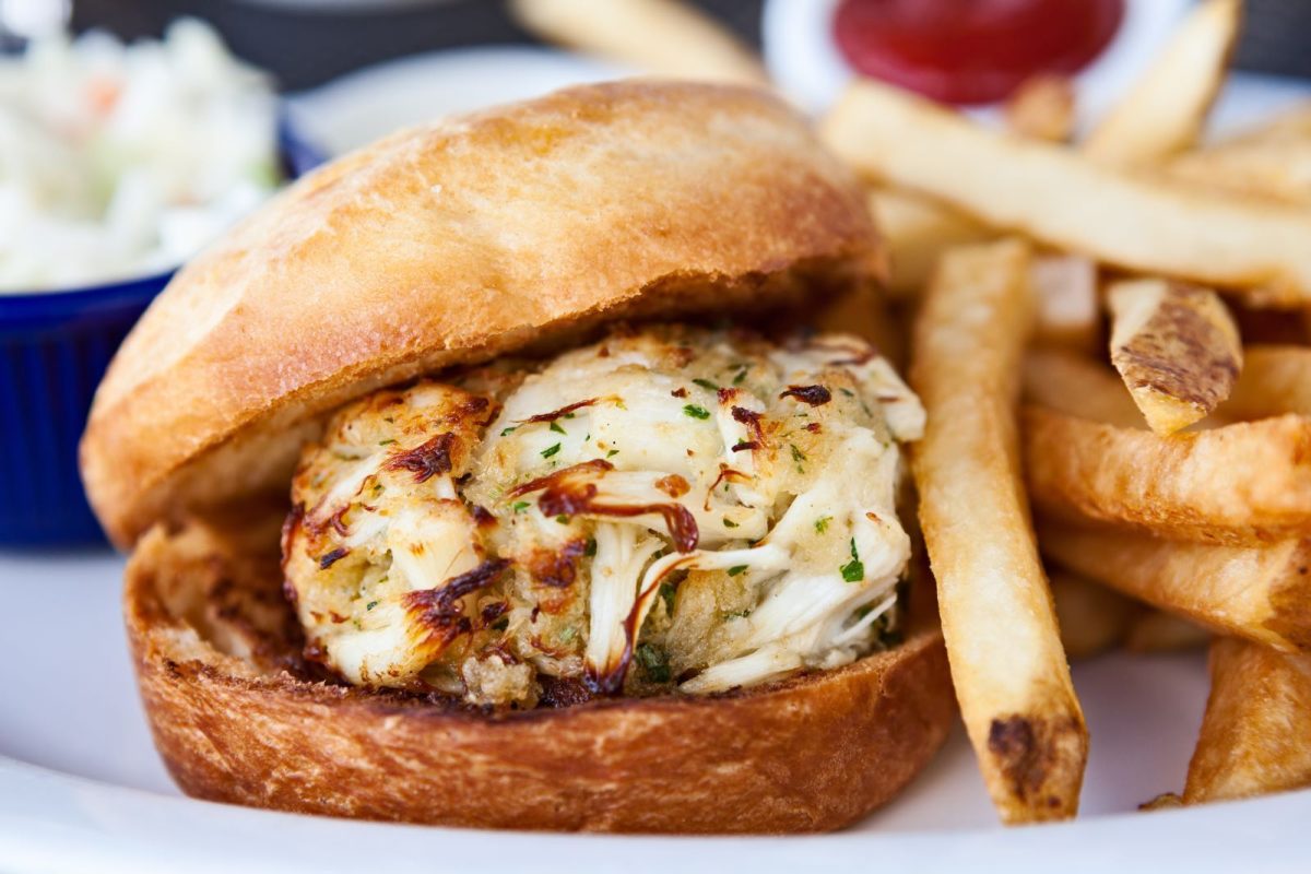 Crab cake sandwich