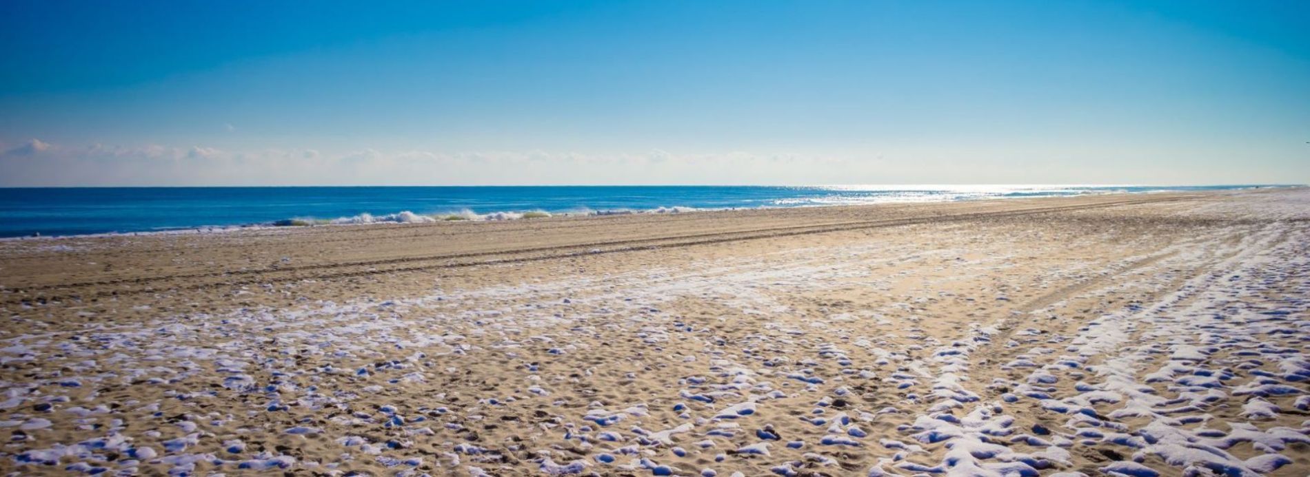 Snow on the beach