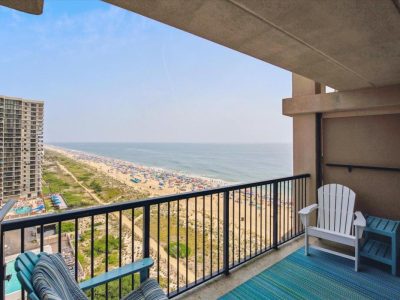 balcony overlooking beach