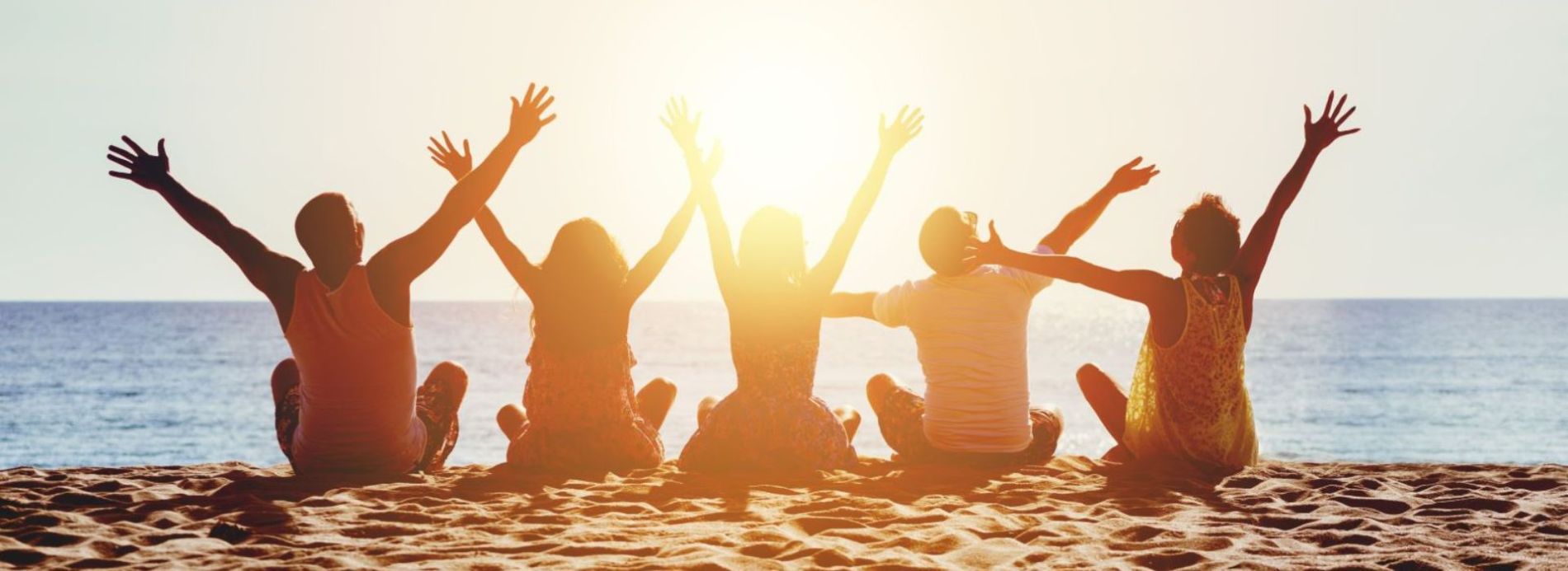 group of people on the beach