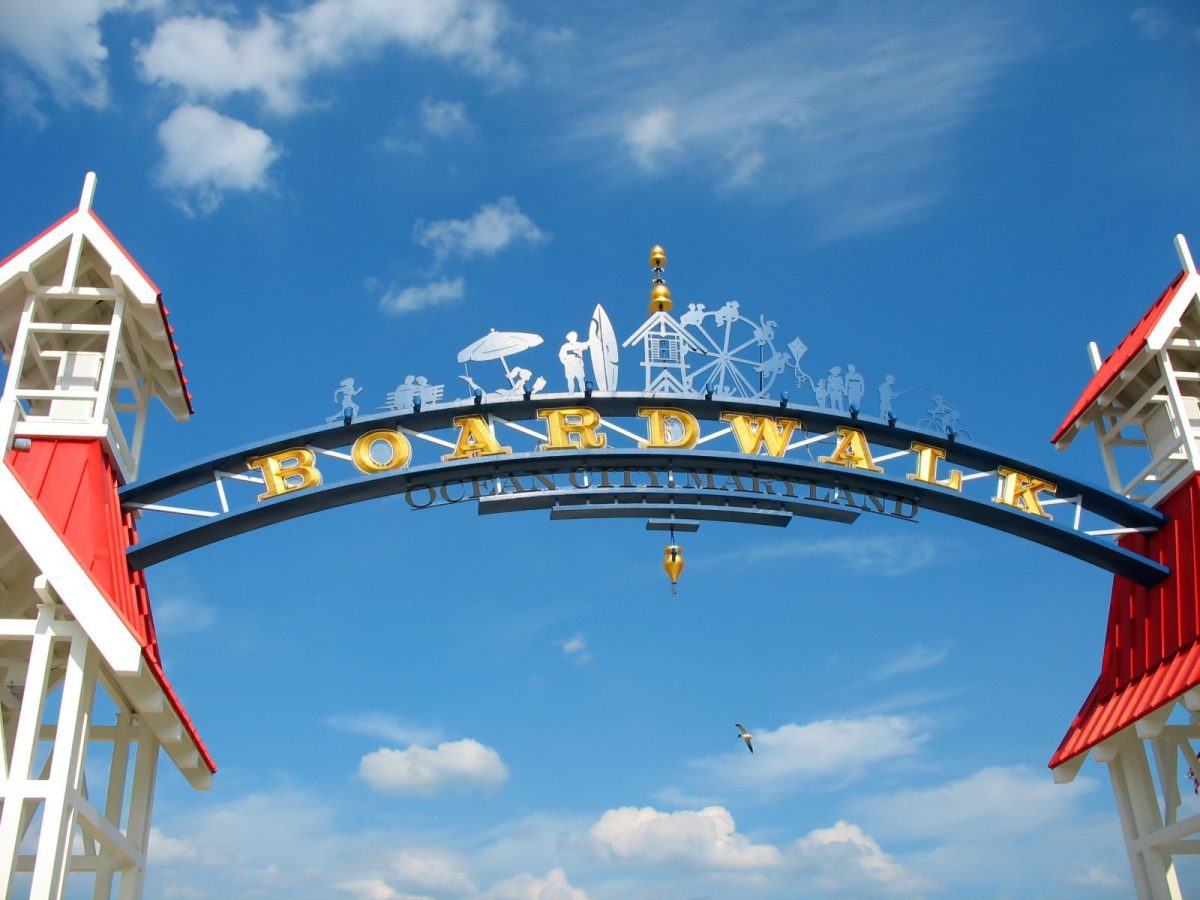 boardwalk sign at Ocean City MD