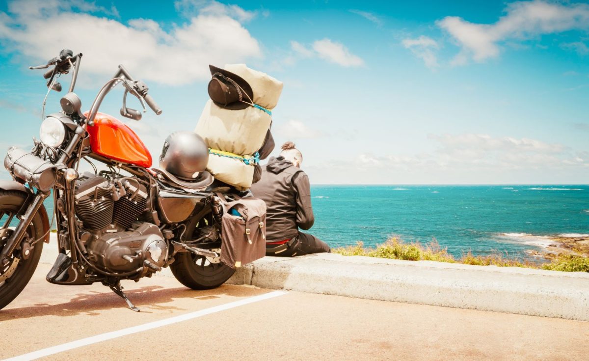 motorcycle on beach